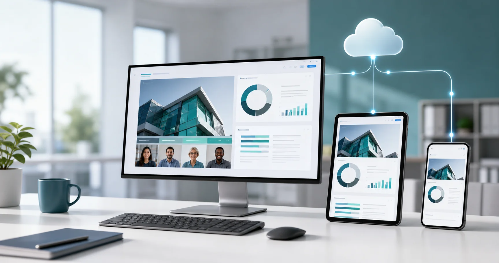 Small business using Microsoft 365 for pick up on any device
